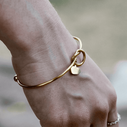PULSERA CORAZON DE TRENZA CON CRISTAL