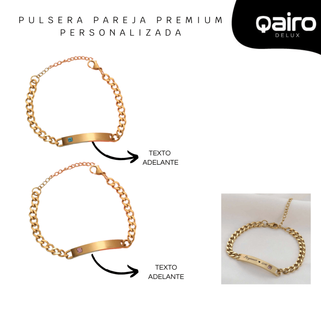 TWO PACK PULSERA PERSONALIZADA CON GEMA