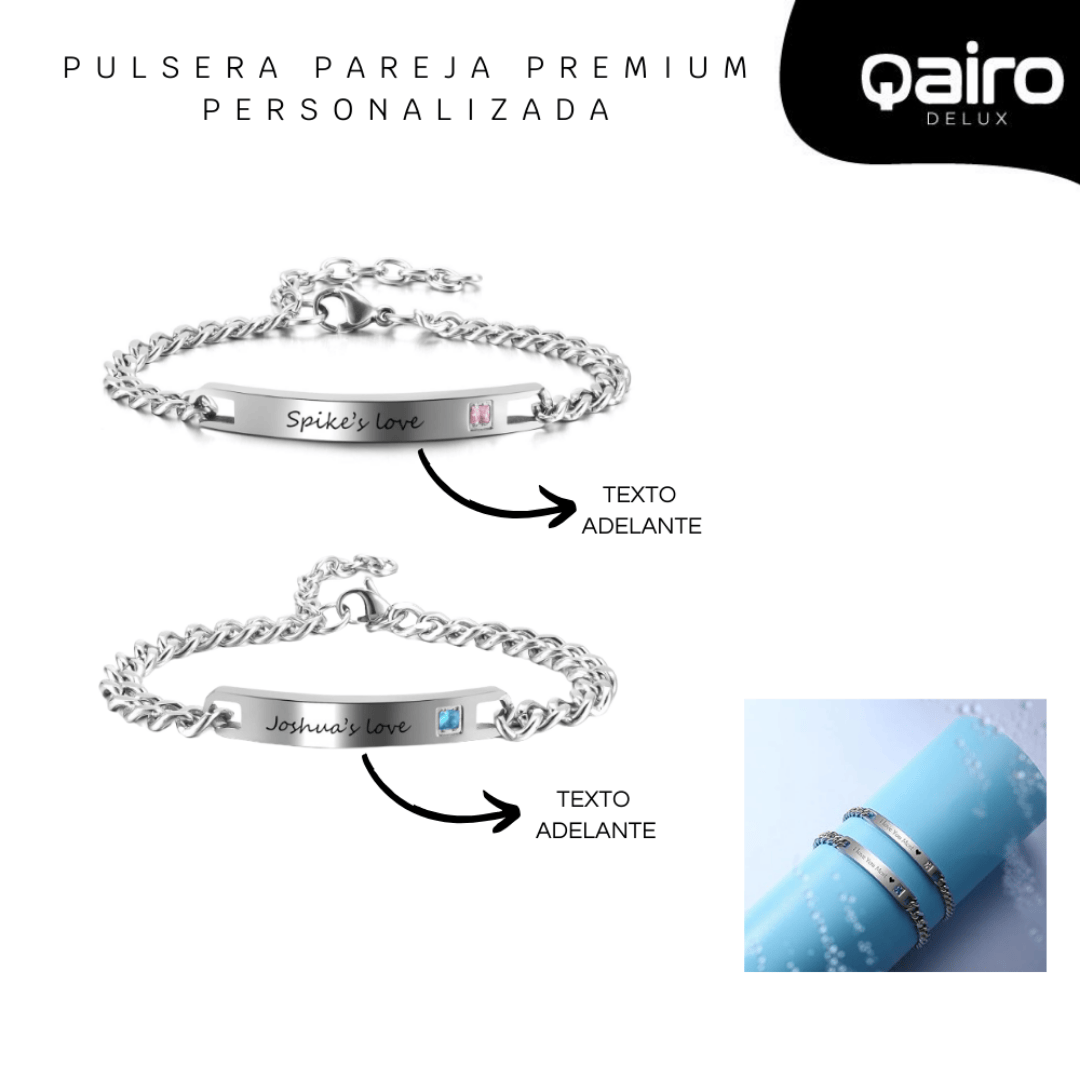 TWO PACK PULSERA PERSONALIZADA CON GEMA