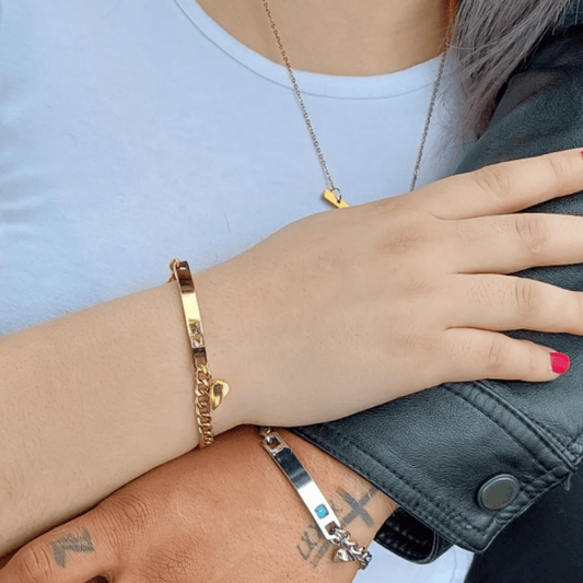 TWO PACK PULSERA PERSONALIZADA CON GEMA