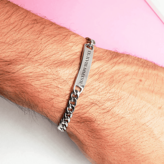 PULSERA PERSONALIZADA CON ESLABONES PARA HOMBRE