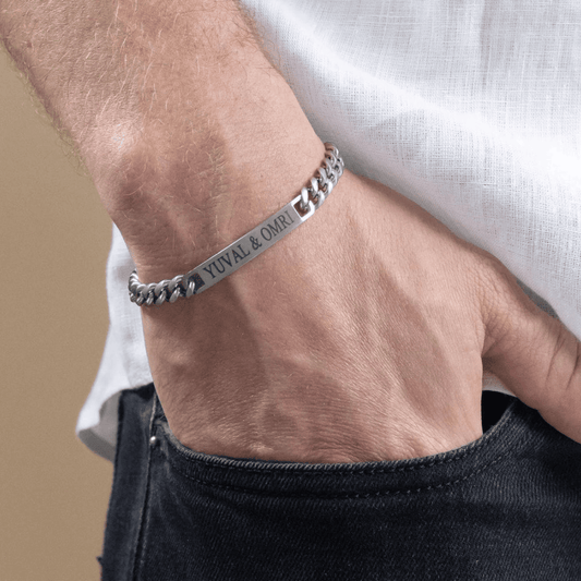 PULSERA PERSONALIZADA CON ESLABONES PARA HOMBRE