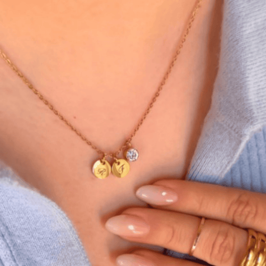 COLLAR DE ANIVERSARIO CON INICIALES PERSONALIZADAS