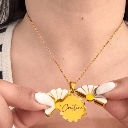 COLLAR DE GIRASOL CON RETRATO PERSONALIZADO