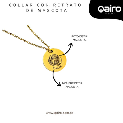 COLLAR PERSONALIZADO CON RETRATO Y NOMBRE DE MASCOTA