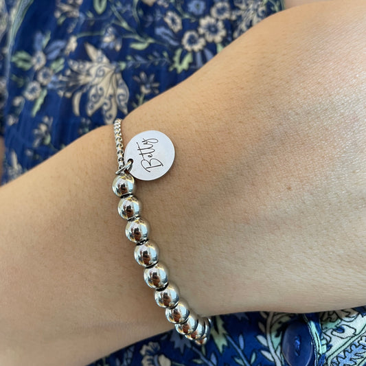 PULSERA AJUSTABLE CON NOMBRE PERSONALIZADO